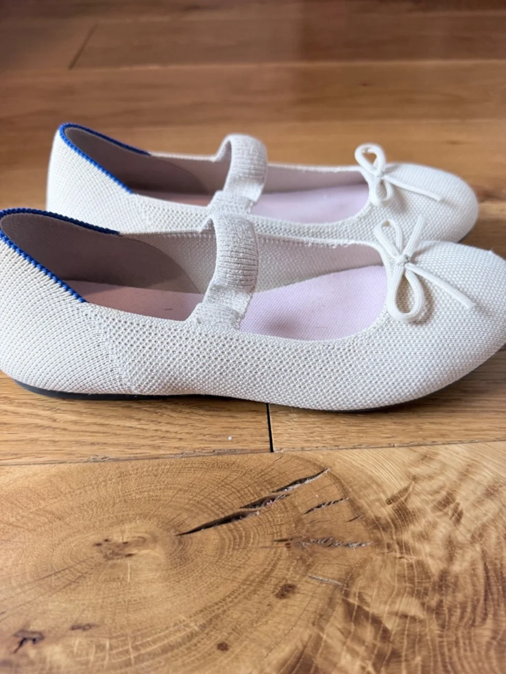 Rothy’s Kids ivory Mary Jane flat